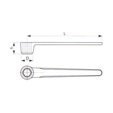 Klíč zavřený maticový šestihranný - TONA