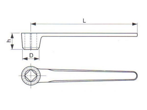 Klíč zavřený maticový čtyřhranný - TONA
