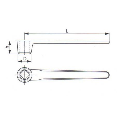 Klíč zavřený maticový čtyřhranný - TONA