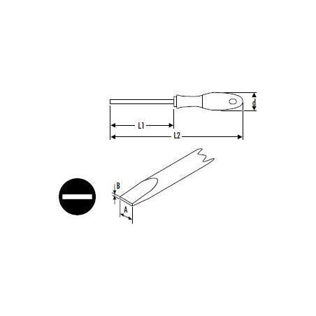 Šroubovák plochý paralelní 4x25mm E165484 - TONA EXPERT