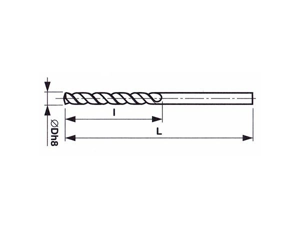 Vrták s válcovou stopkou - šroubovice 40° -...