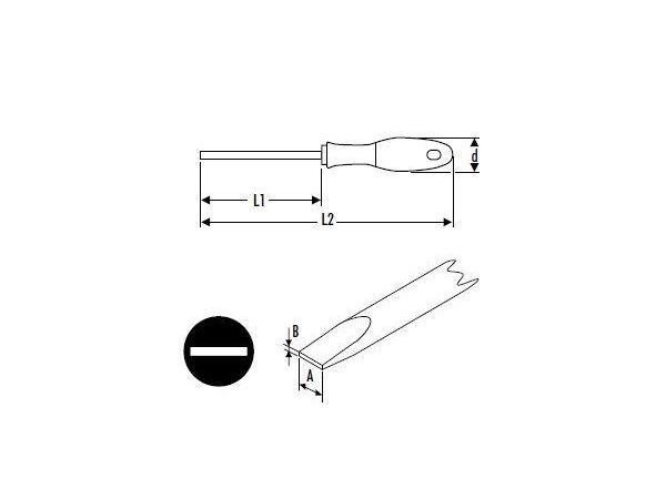 Šroubovák plochý paralelní 2,5x50mm E165006 -...