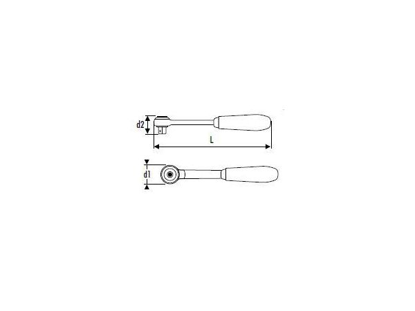 Ráčna s výkyvnou hlavou (306mm) R-1/2" - TONA EXPERT