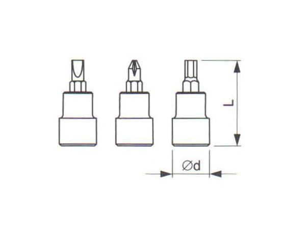 Hlavice zástrčná TORX 100mm NAREX HL-1/2"