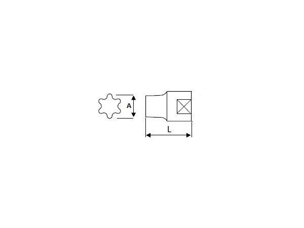 Hlavice nástrčná HL-1/2" Torx E - NAREX