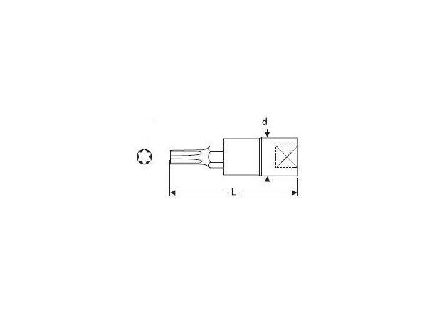 Zástrčná hlavice HL-3/8" TORX - TONA EXPERT