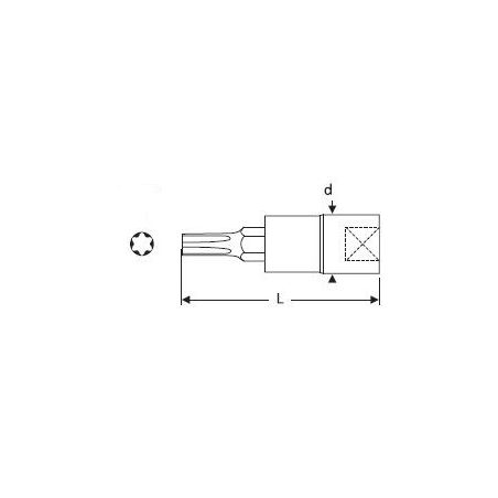 Zástrčná hlavice HL-3/8" TORX - TONA EXPERT