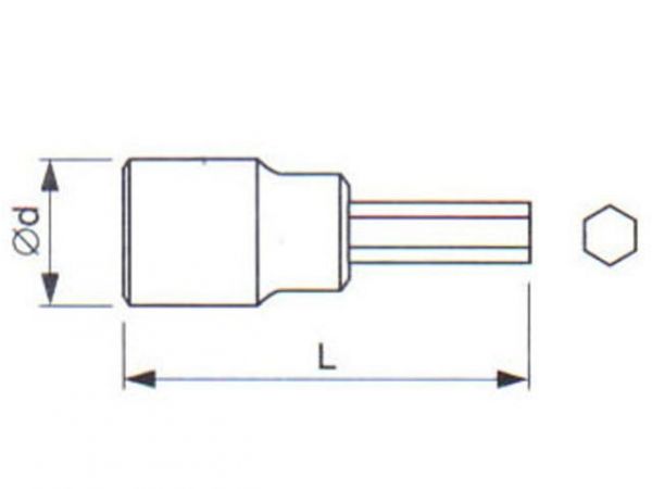 Zástrčná plochá hlavice HL-3/8" - TONA EXPERT