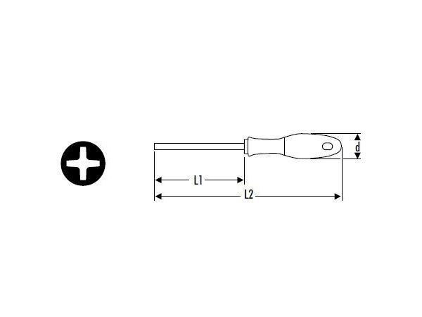 Šroubovák křížový Ph2x30mm E165407 - TONA EXPERT