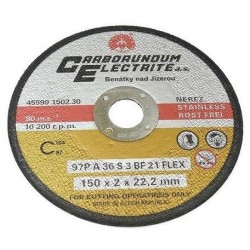 Brousící kotouč na nerez, vyztužený sklotextilem, rovný BRUSIVO