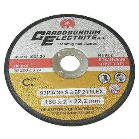 Brousící kotouč na nerez, vyztužený sklotextilem, rovný BRUSIVO