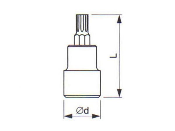 Hlavice zástrčná s otvorem (1/2") TORX - TONA EXPERT