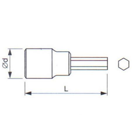 Hlavice zástrčná 55 mm (1/2") IMBUS - TONA EXPERT