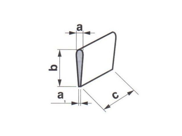 Pilník brousící a obtahovací - čepelovitě zaoblený