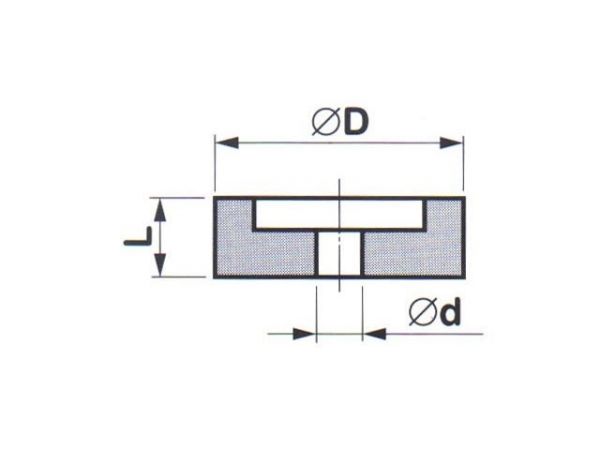 Brousící kotouč s jednostranným vybráním BRUSIVO