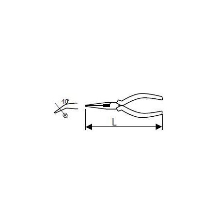 Kleště s půlkulatými čelistmi - ohnuté 40° - TONA EXPERT