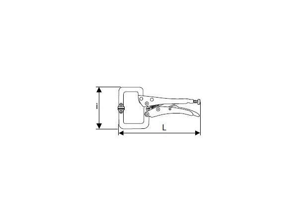Kleště upínací  s "C" čelistmi (170 mm) - TONA...