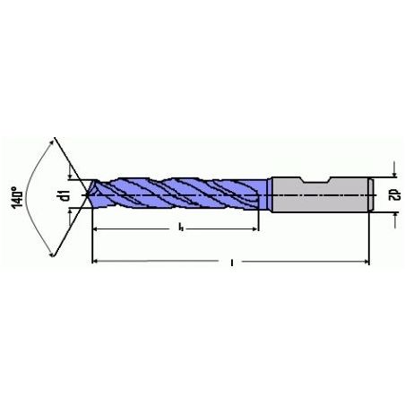 VRTÁK SK  s vnitřním chlazením (6,0x95/52) - 8XD, TiAlN, DIN 6535 HA, /53.600/