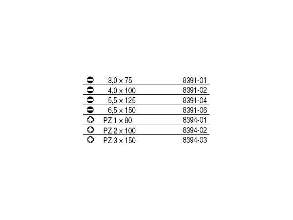 7dílná sada šroubováků v kufru "S" Line Profi...