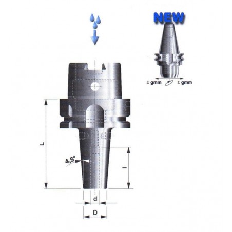 Držák pro tepelné upínání nástrojů SK a HSSE se stopkou v toleranci h6 506102