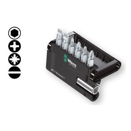 7dílná sada bitů s držákem MINI CHECK WERA 056295