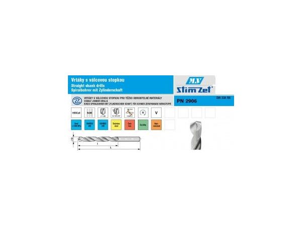 Vrták s válcovou stopkou - vysoce výkonný -...