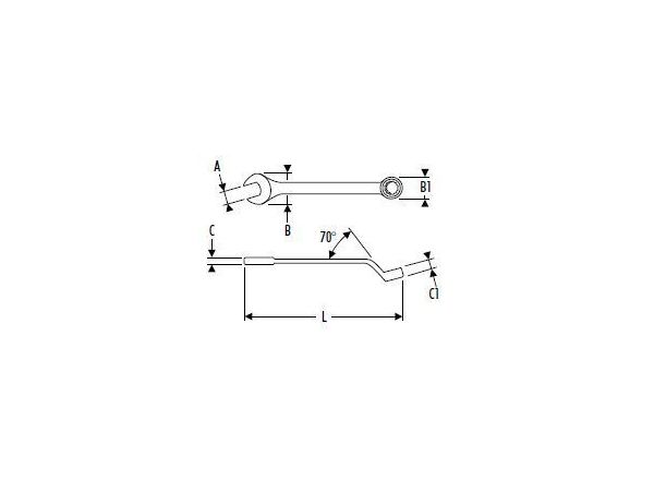 Očkoplochý klíč vyhnutý 75° - TONA EXPERT