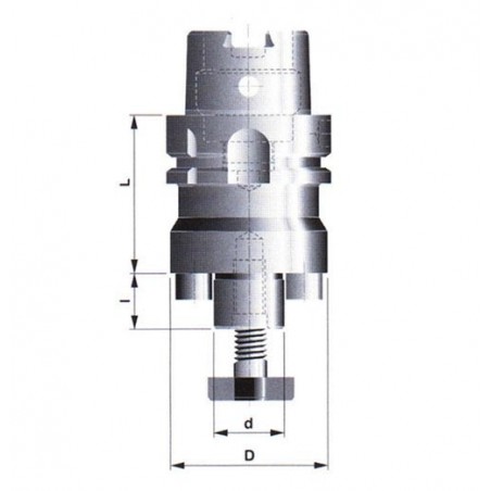 Frézovací trn pro frézy s příčnou unášecí drážkou a vnitř. přívodem chladící kapaliny 506017