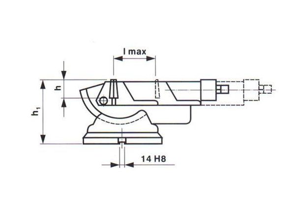 Otočný a sklopný strojní svěrák - YORK