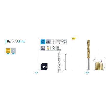 Vrták s válcovou stopkou SK 5xD - SPEED DRILL Alu - MAYKESTAG