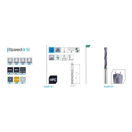 Vrták s válcovou stopkou SK 5xD - SPEED-DRILL Uni - MAYKESTAG