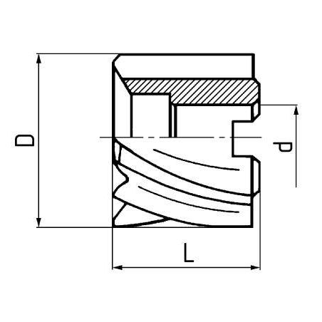 Fréza válcová čelní polohrubozubá typ N F620275 - ZPS