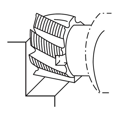 Fréza válcová čelní polohrubozubá typ HR F628275 - ZPS