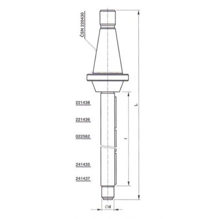 Dlouhé frézovací trny s kuželovou stopkou strmou - KFH