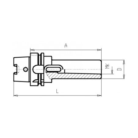 Redukční pouzdro HSK A63 s dutinou MORSE - KFH