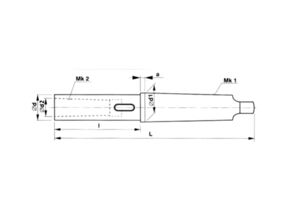 Redukční pouzdro prodloužené s kuželem morse - KFH
