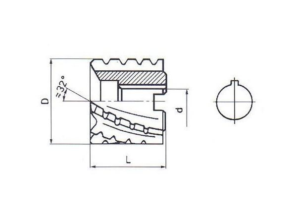 Fréza válcová čelní polohrubozubá typ N F622275...