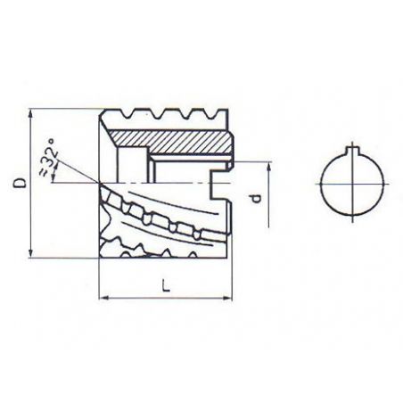 Fréza válcová čelní polohrubozubá typ N F622275 - ZPS