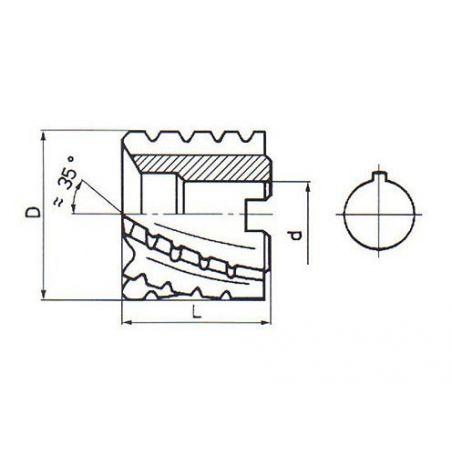 Fréza válcová čelní polohrubozubá typ N F622973 - ZPS
