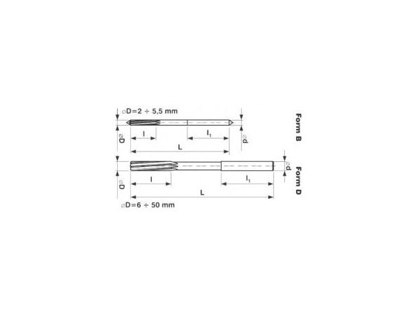 Výstružník strojní s válcovou stopkou HSS Co5...