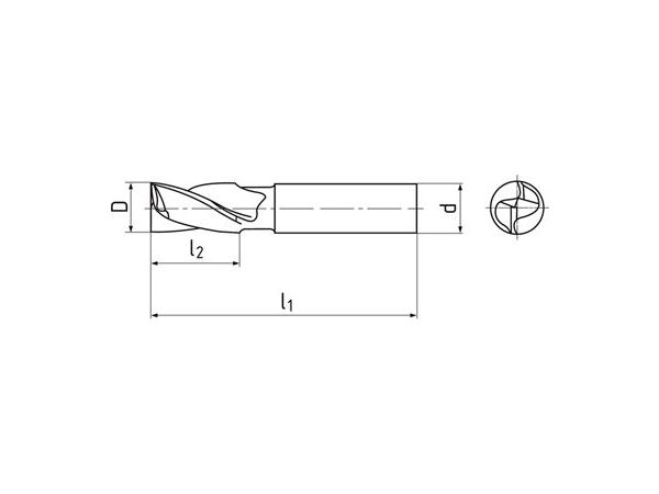 Fréza pro drážky per krátká nesouměrná typ H...