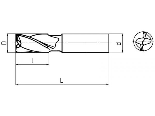Fréza pro drážky per krátká souměrná typ N...