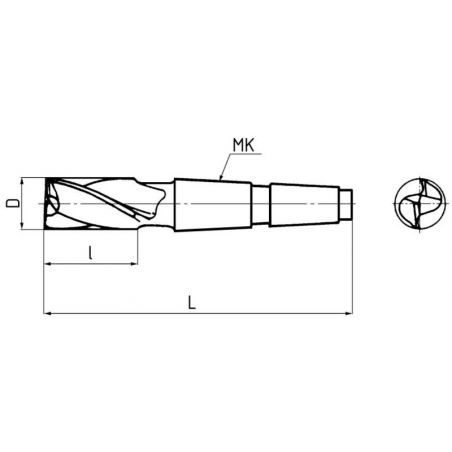 Fréza pro drážky per krátká nesouměrná typ N F260545 - ZPS