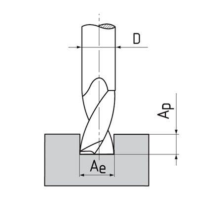 Fréza pro drážky per krátká nesouměrná typ N F260545 - ZPS