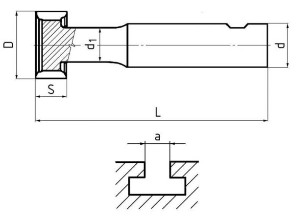 Fréza tvarová pro drážky T typ NR P F314215P - ZPS