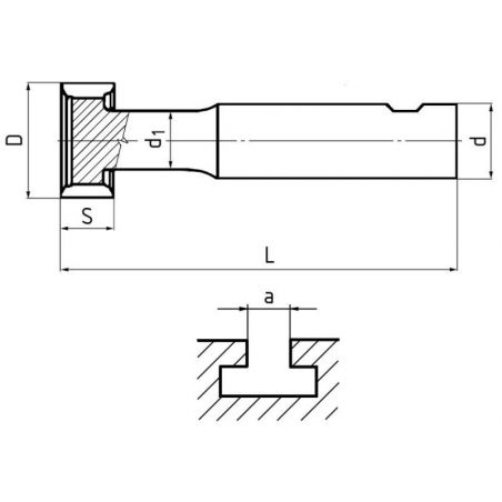 Fréza tvarová pro drážky T typ NR P F314215P - ZPS