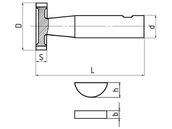 Fréza tvarová pro drážky úsečových per F320015...