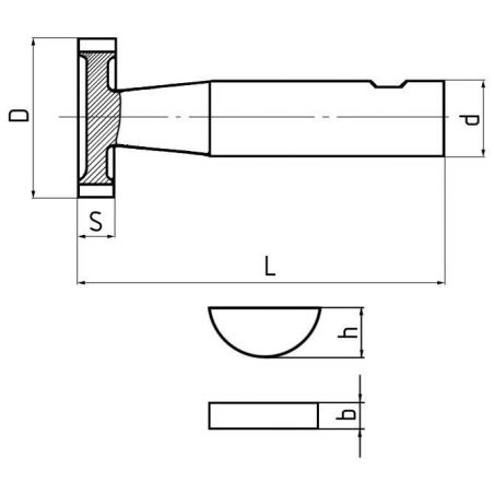 Fréza tvarová pro drážky úsečových per F320015 - ZPS