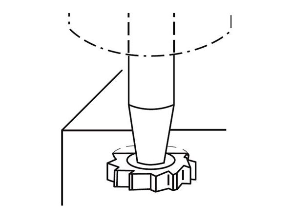 Fréza tvarová pro drážky úsečových per F320015...