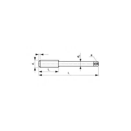 Ruční sadový závitník DIN 352, ISO2, HSS 223010 - NAREX
